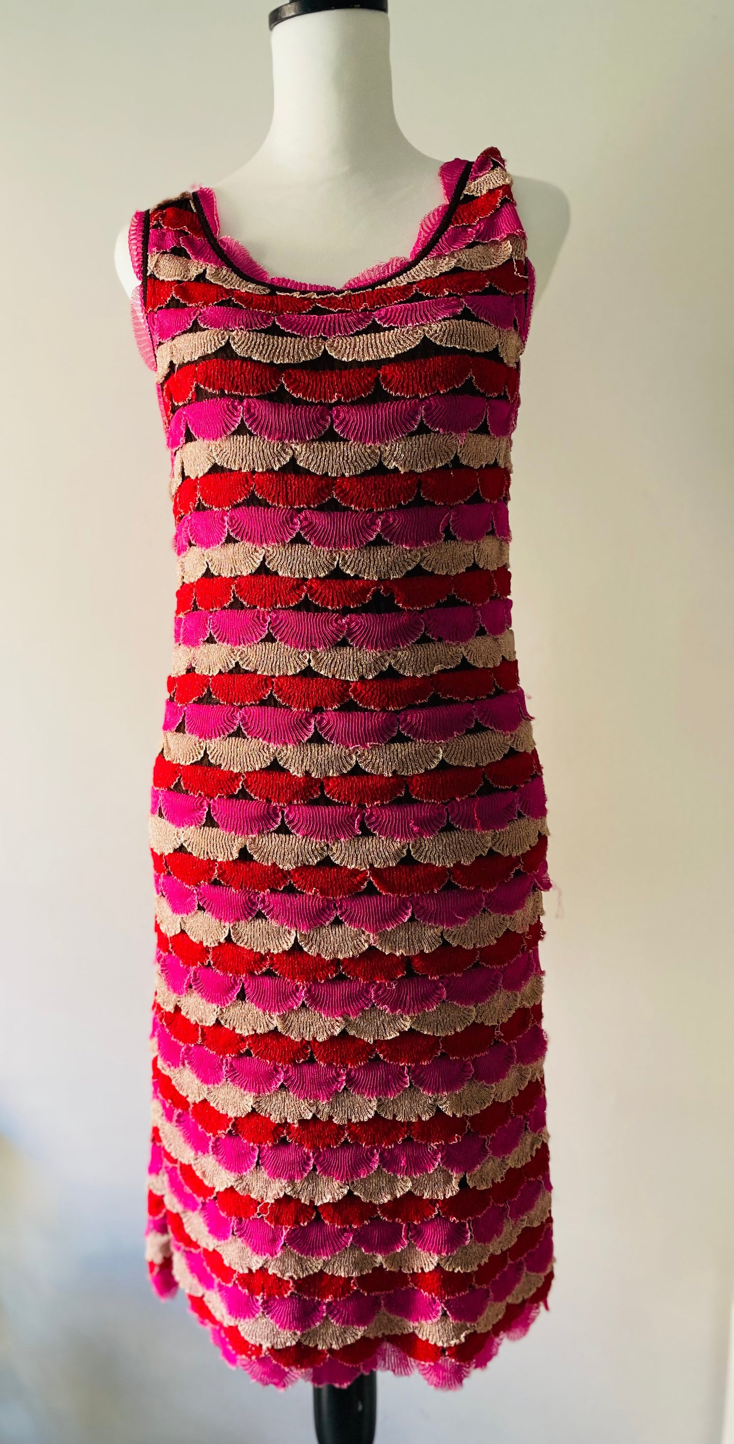 Missoni Scalloped Knit Sleeveless Dress – Vintage