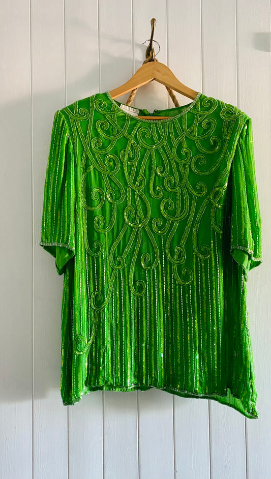 Vintage Frank Usher Beaded Top