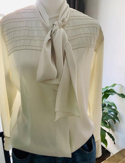 Louis Féraud Ivory Blouse Vintage 1980s